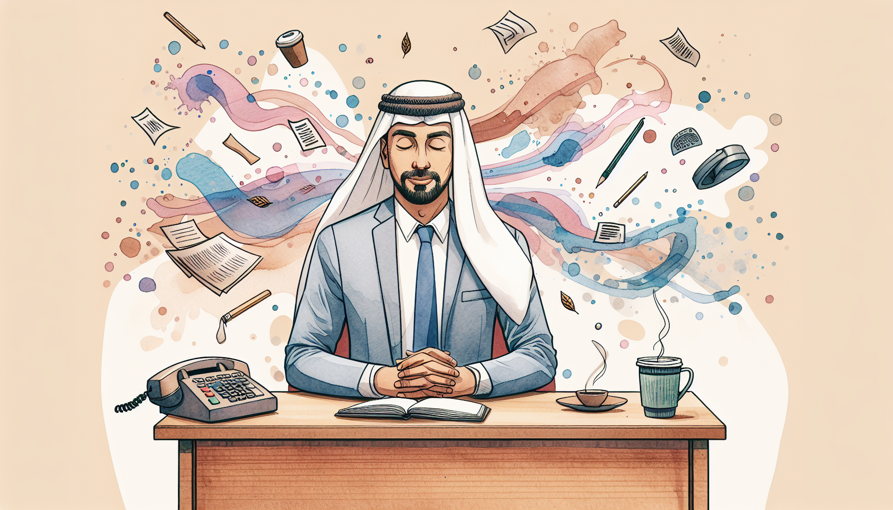 Persoon die rustig ademhaalt en kleine ergernissen loslaat door emotieregulatie