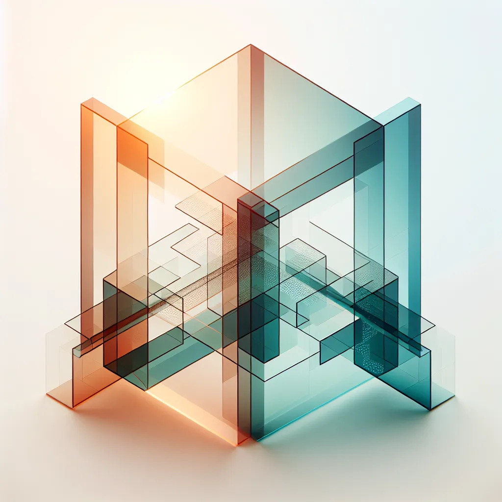 Abstracte illustratie van twee perspectieven die samenkomen bij constructief conflict op het werk