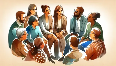 Team in gesprek rond een tafel, psychologische veiligheid en samenwerking