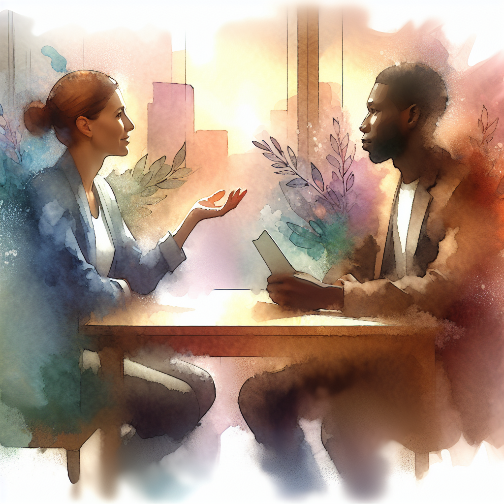 Collega's in een open gesprek op de werkvloer over feedback